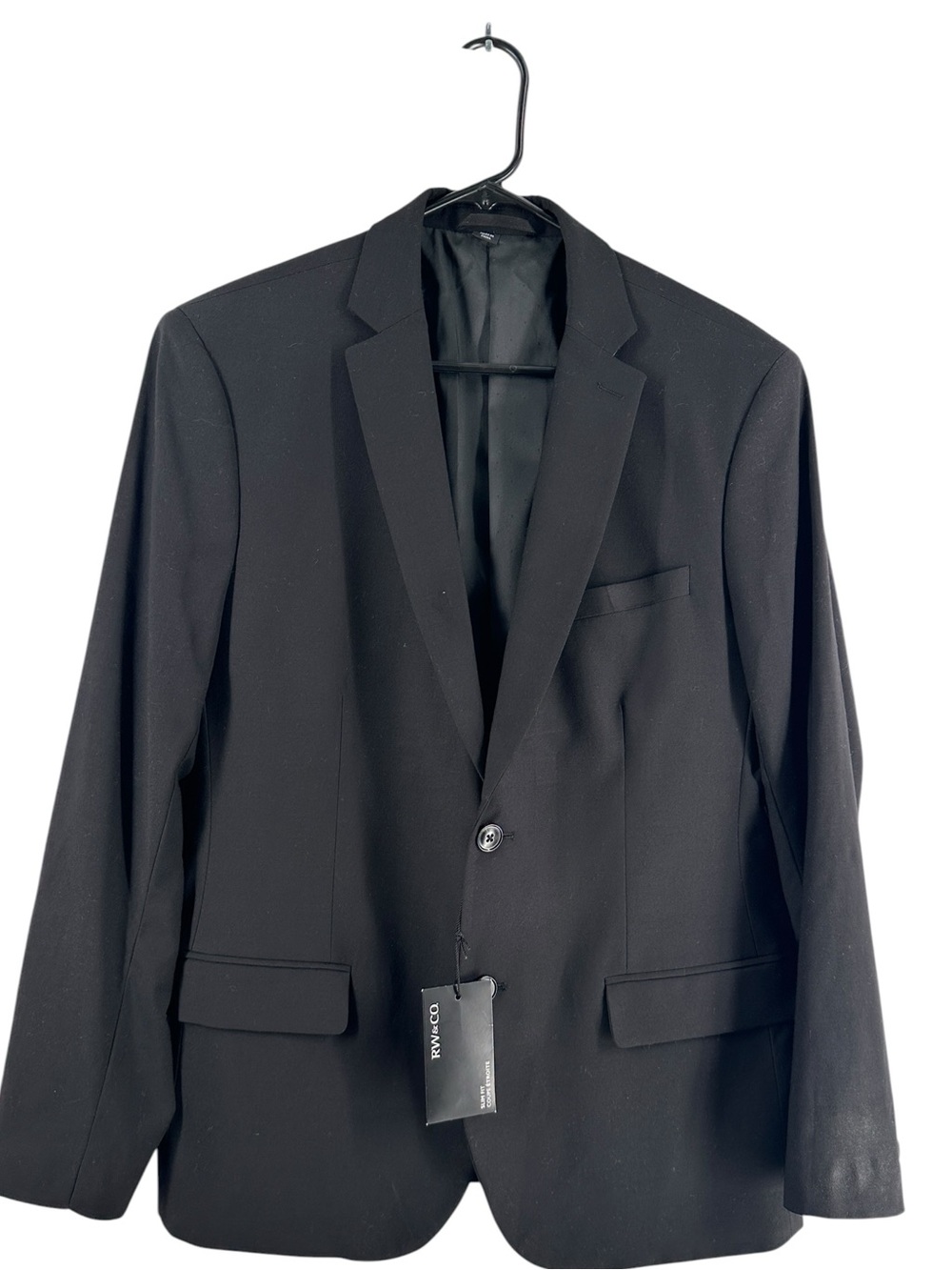 RW & CO Two-Button Blazer Classic Black event careee business Sz 42 NWT